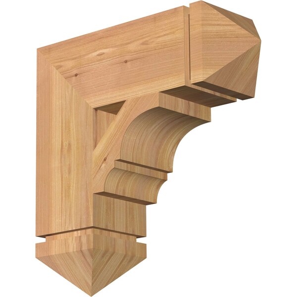 Ekena Millwork Balboa Arts & Crafts Smooth Bracket, Western Red Cedar, 5 1/2"W x 18"D x 18"H BKT06X18X18BOA03SWR - main
